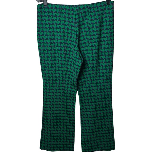 Anthropologie Maeve Margot Kick Flare Pants Houndstooth Stretch Career Comfort M - Picture 5 of 13